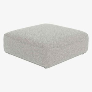 Rudolf - Repose-pieds en tissu bouclette – Gris perle