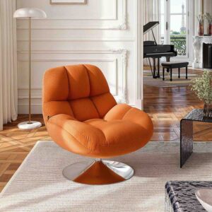 fauteuil pivotant design orange