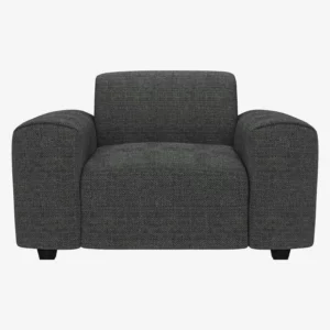 Posada - Fauteuil en tissu Melina – Gris ardoise