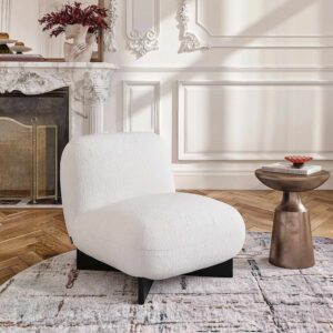 skopi fauteuil en tissu écru ajaccio