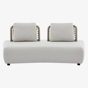 Maraba - Canapé de jardin 2 places en tissu imperméable - Beige muscade