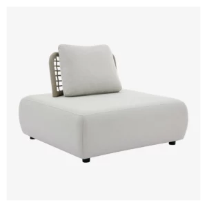 MARABA - Fauteuil de jardin en tissu imperméable - Beige muscade