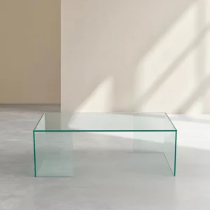 table basse verre transparent