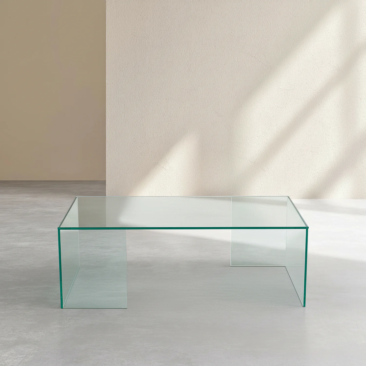 table basse verre transparent