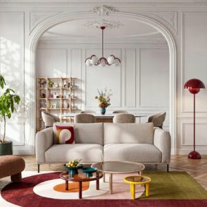 Canapé 3 places en tissu