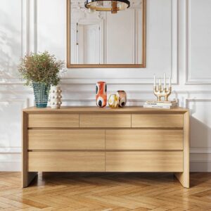 Commode 7 tiroirs en chêne