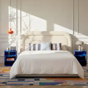 Tête de lit en tissu chenille