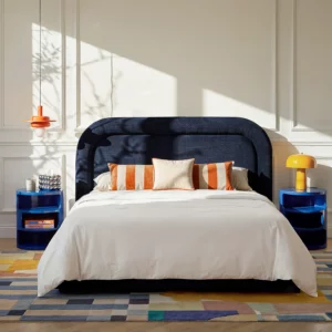 Tête de lit en tissu chenille