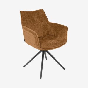chaise pivotante ocre