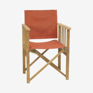 chaise de jardin pliante terracotta